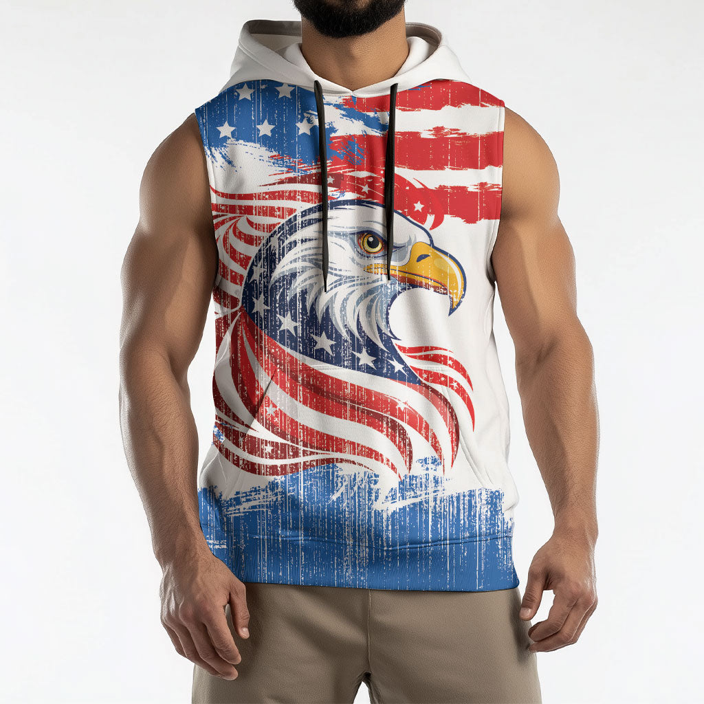 United States Flag Day Sleeveless Hoodie Proud To Honor The Stars And Stripes