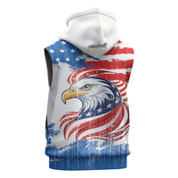 United States Flag Day Sleeveless Zip Hoodie Proud To Honor The Stars And Stripes