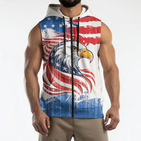 United States Flag Day Sleeveless Zip Hoodie Proud To Honor The Stars And Stripes