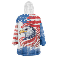 United States Flag Day Wearable Blanket Hoodie Proud To Honor The Stars And Stripes