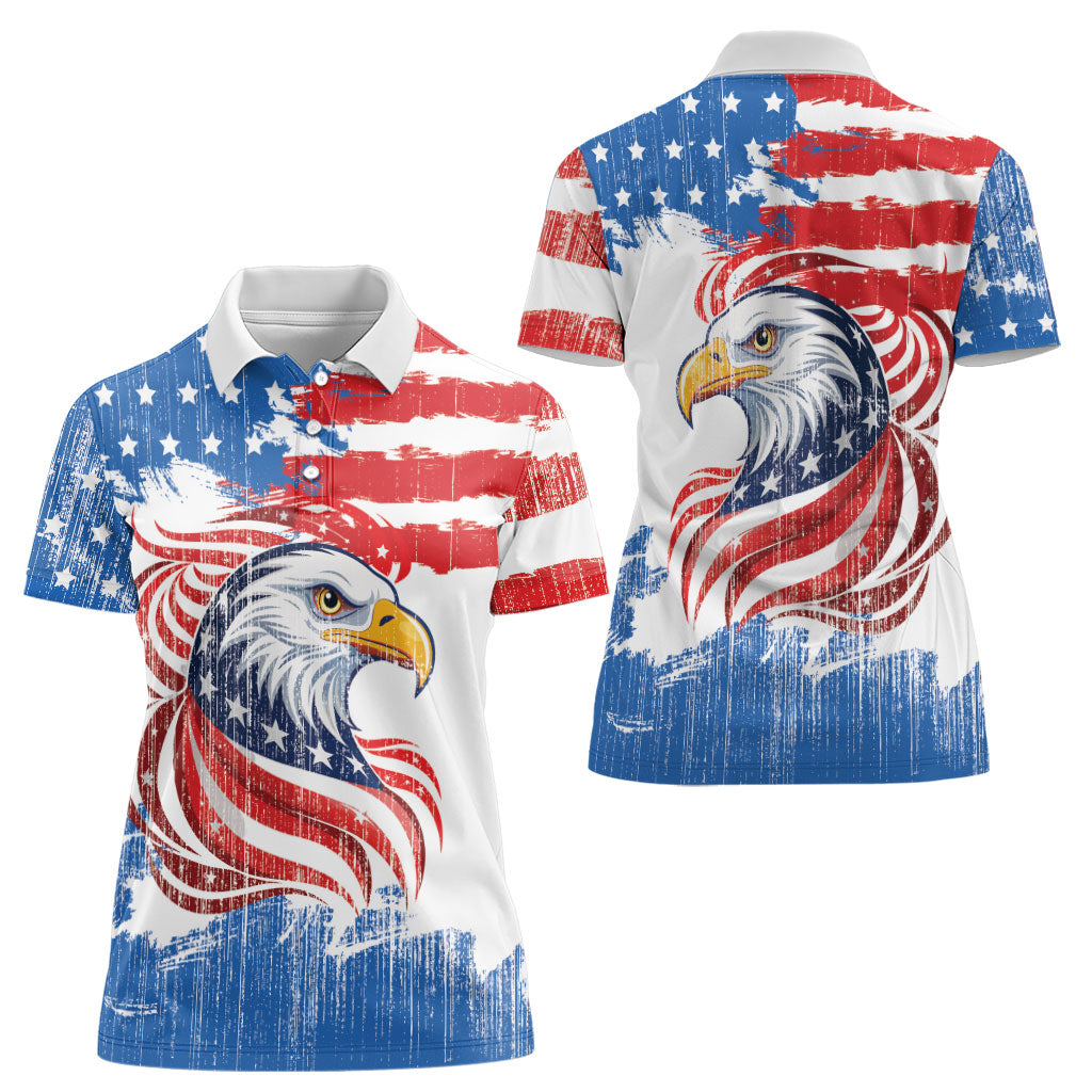 United States Flag Day Women Polo Shirt Proud To Honor The Stars And Stripes