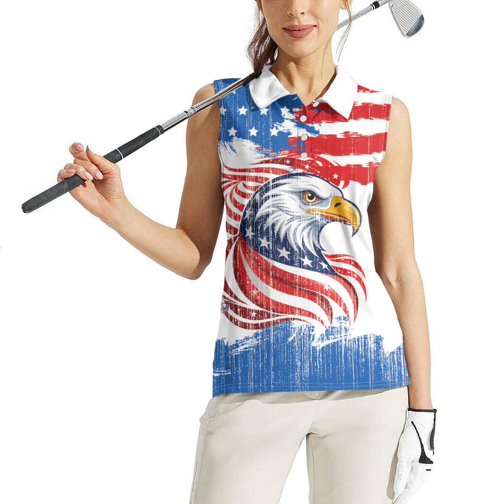United States Flag Day Women Sleeveless Polo Shirt Proud To Honor The Stars And Stripes