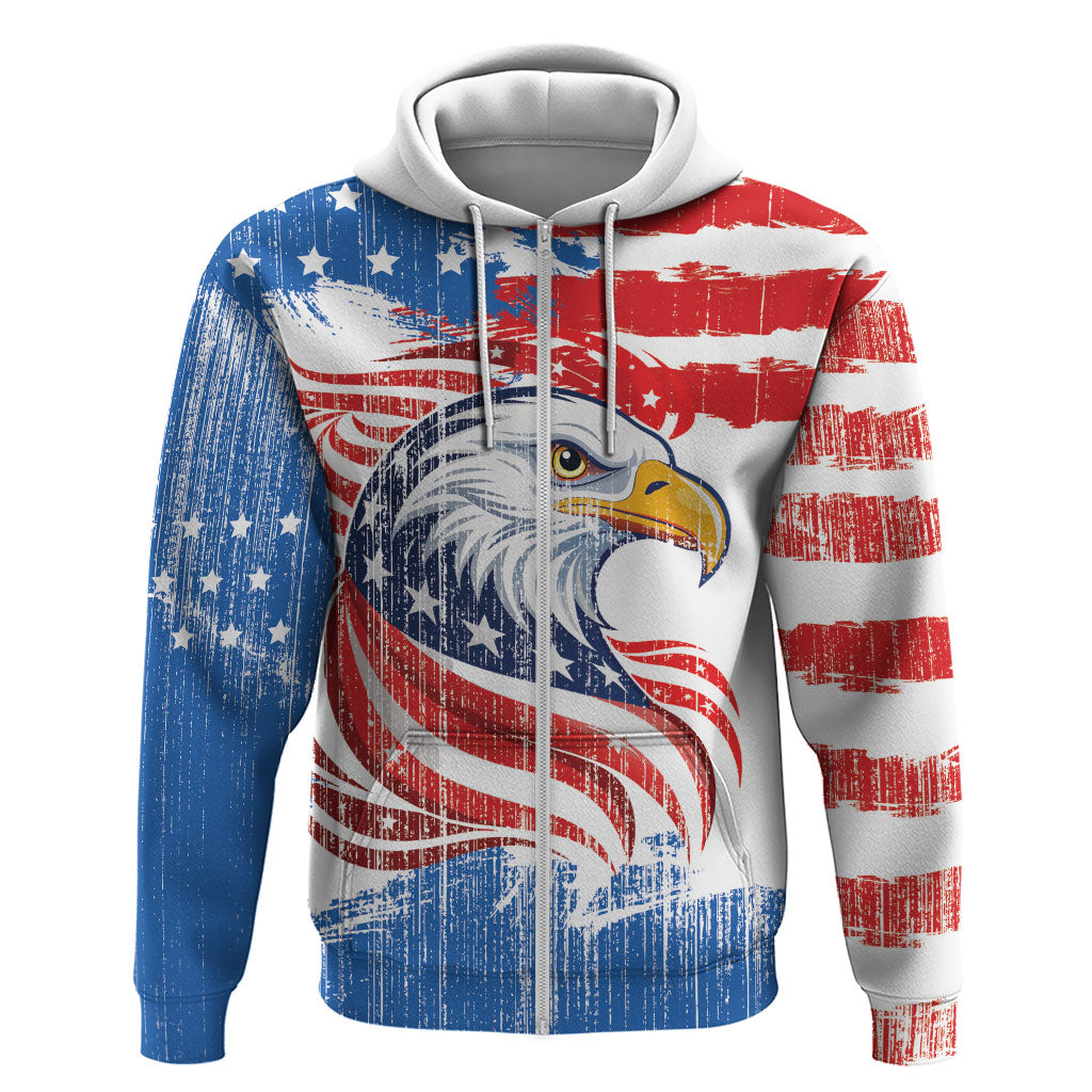 United States Flag Day Zip Hoodie Proud To Honor The Stars And Stripes