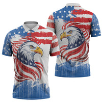 United States Flag Day Zipper Polo Shirt Proud To Honor The Stars And Stripes