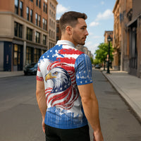 United States Flag Day Zipper Polo Shirt Proud To Honor The Stars And Stripes