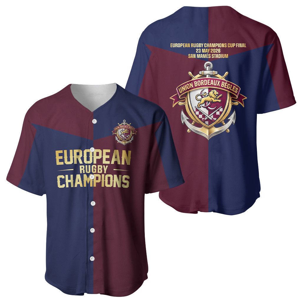 France European Rugby Final Baseball Jersey