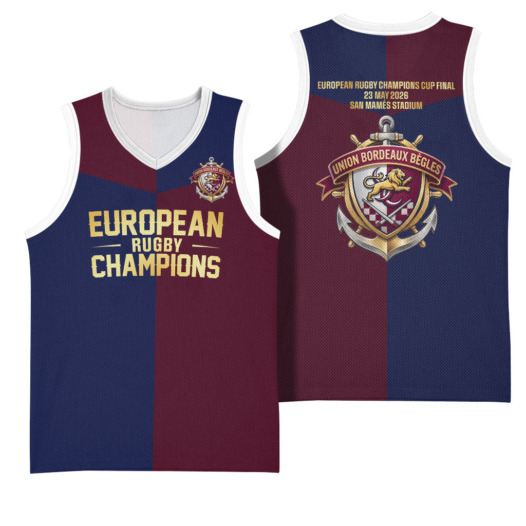 France European Rugby Final Basketball Jersey