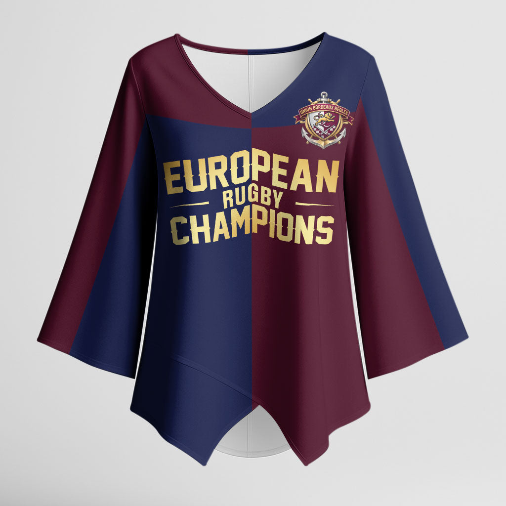 France European Rugby Final Kimono Sleeve Blouse