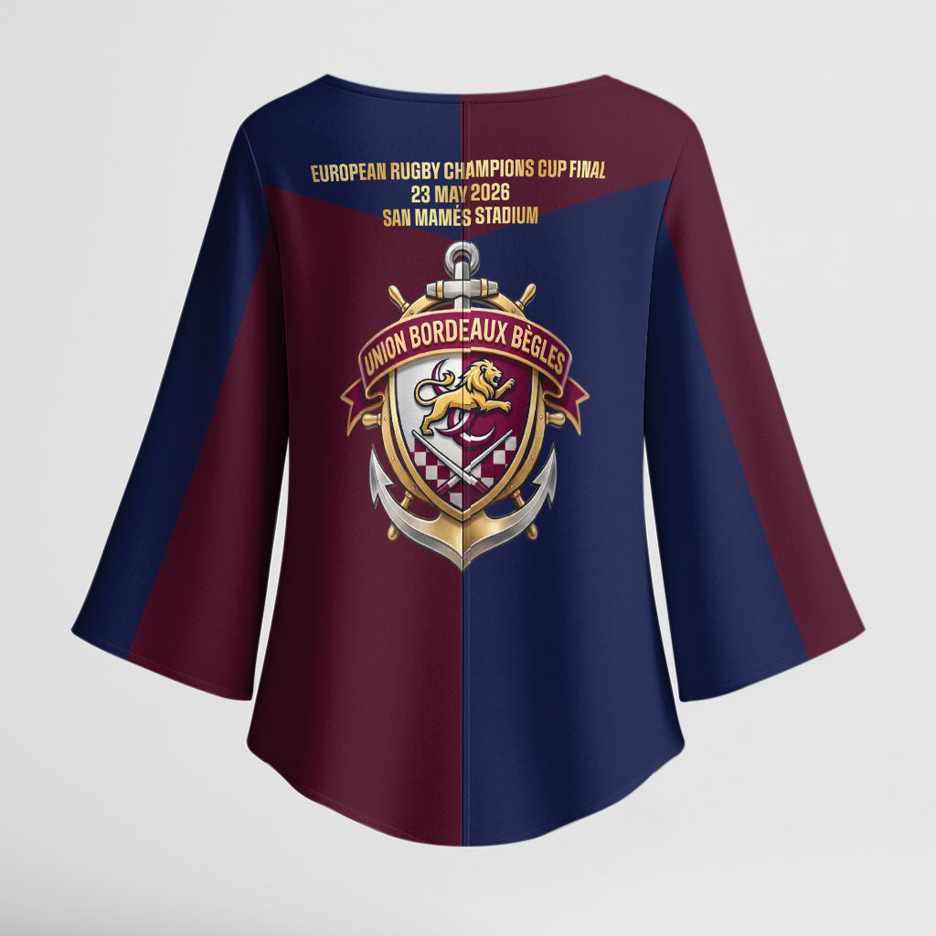 France European Rugby Final Kimono Sleeve Blouse