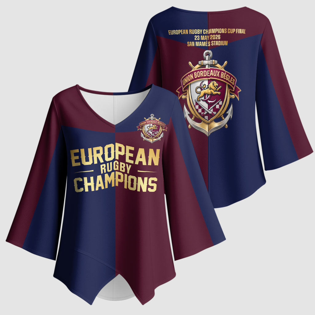 France European Rugby Final Kimono Sleeve Blouse