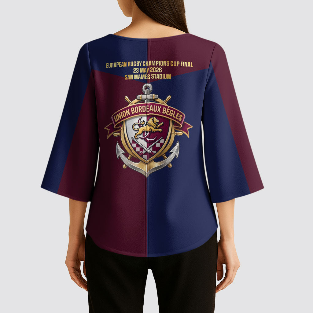 France European Rugby Final Kimono Sleeve Blouse