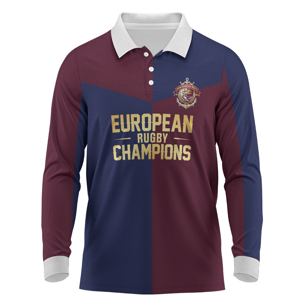France European Rugby Final Long Sleeve Polo Shirt