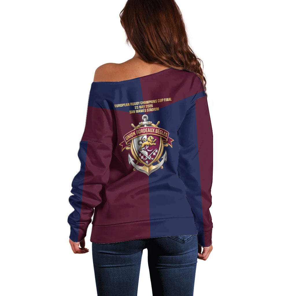 France European Rugby Final Off Shoulder Sweater