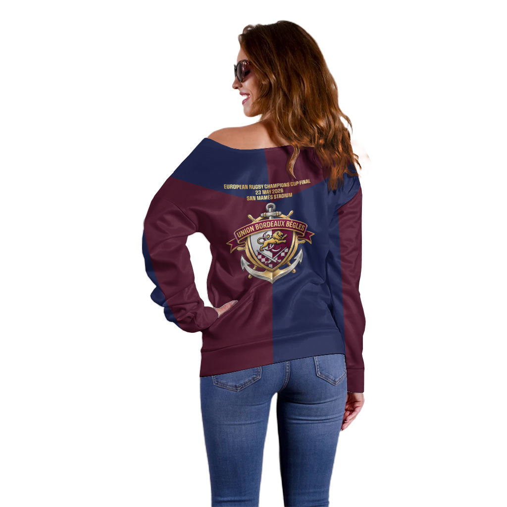 France European Rugby Final Off Shoulder Sweater