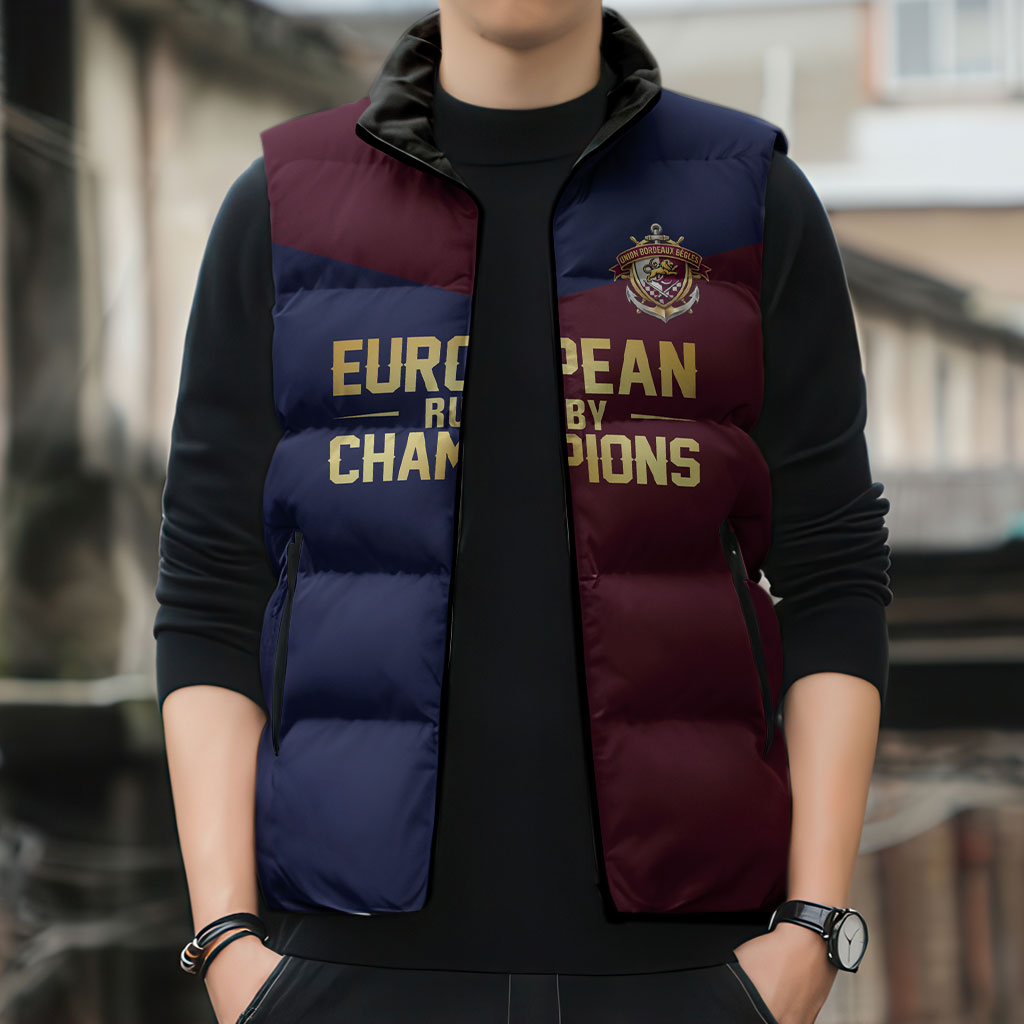 France European Rugby Final Sleeveless Puffer Jacket