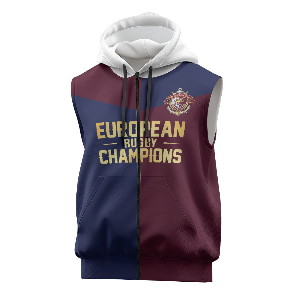 France European Rugby Final Sleeveless Zip Hoodie