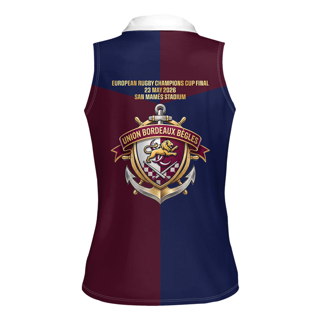 France European Rugby Final Women Sleeveless Polo Shirt