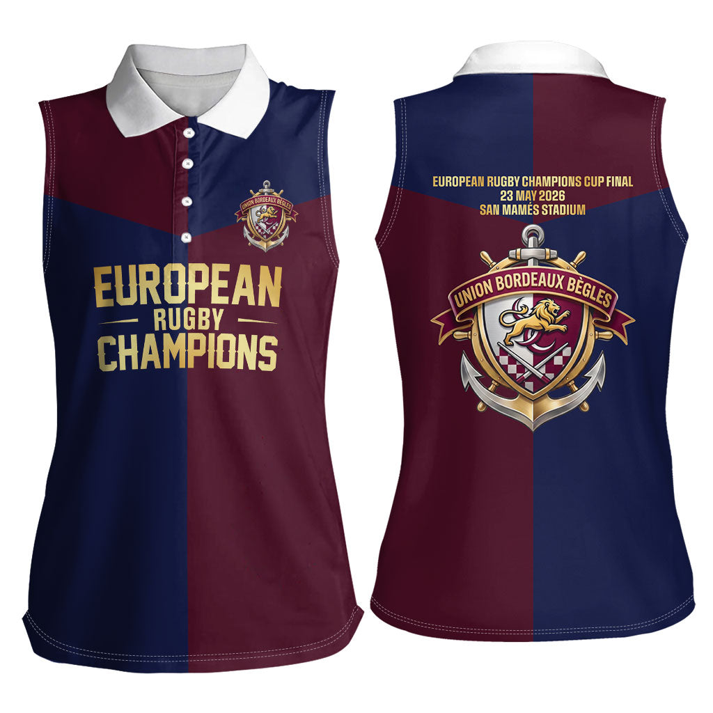 France European Rugby Final Women Sleeveless Polo Shirt