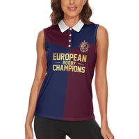 France European Rugby Final Women Sleeveless Polo Shirt