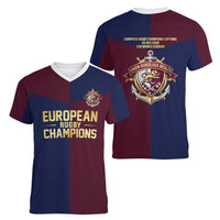 France European Rugby Final Women V-Neck T-Shirt