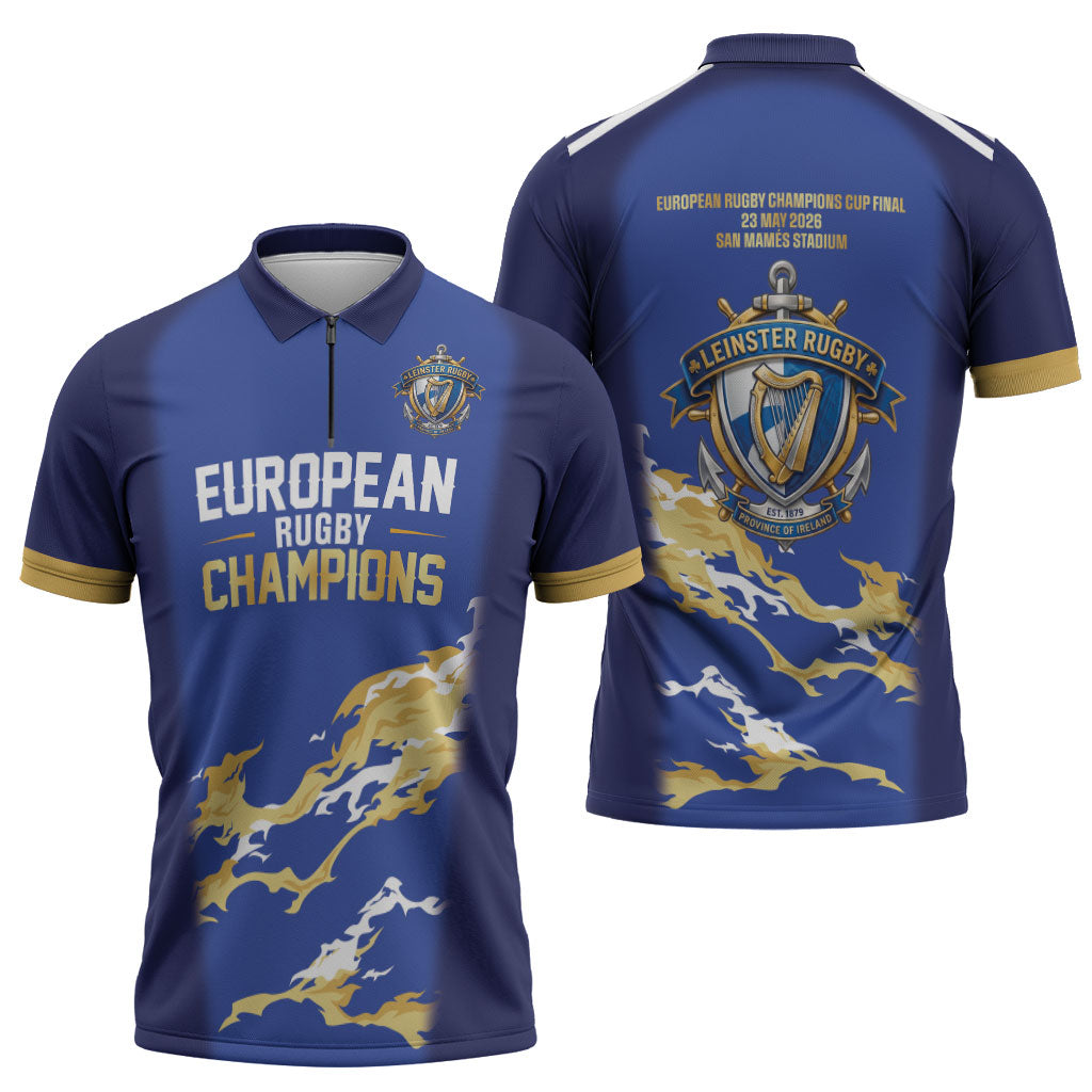 Ireland European Rugby Final Zipper Polo Shirt