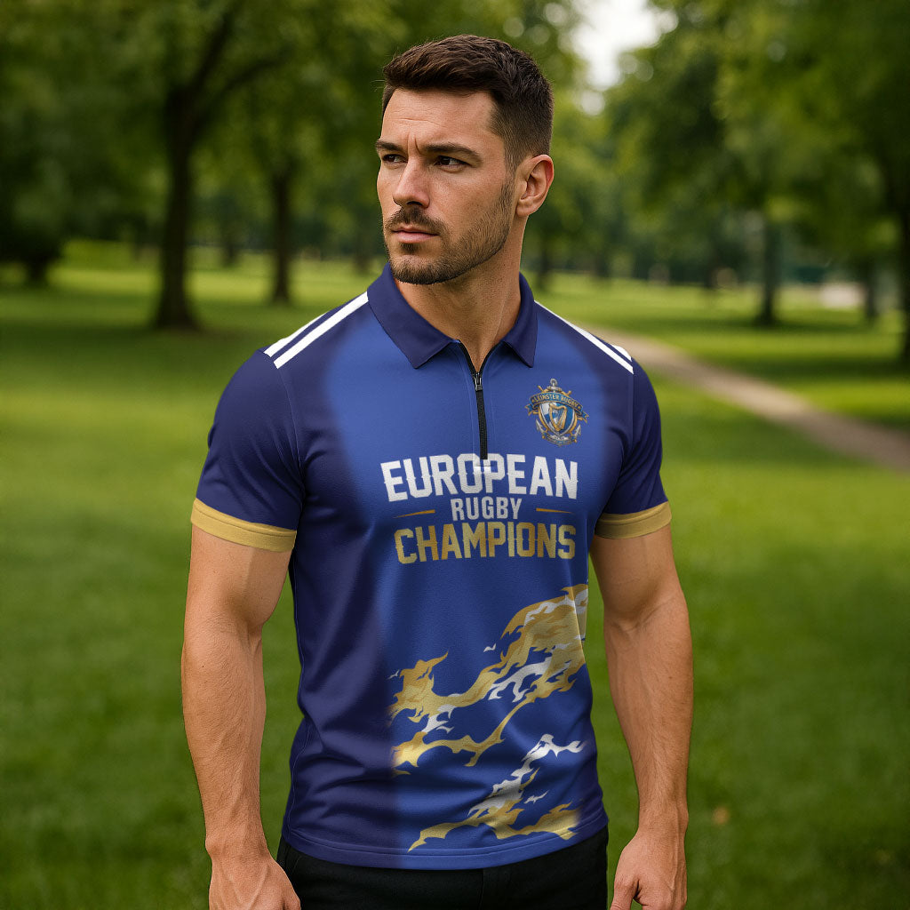 Ireland European Rugby Final Zipper Polo Shirt