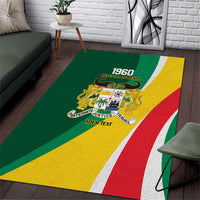 Benin Independence Day Personalized Area Rug Since 1960 Fraternite Justice Travail - Wonder Print Shop