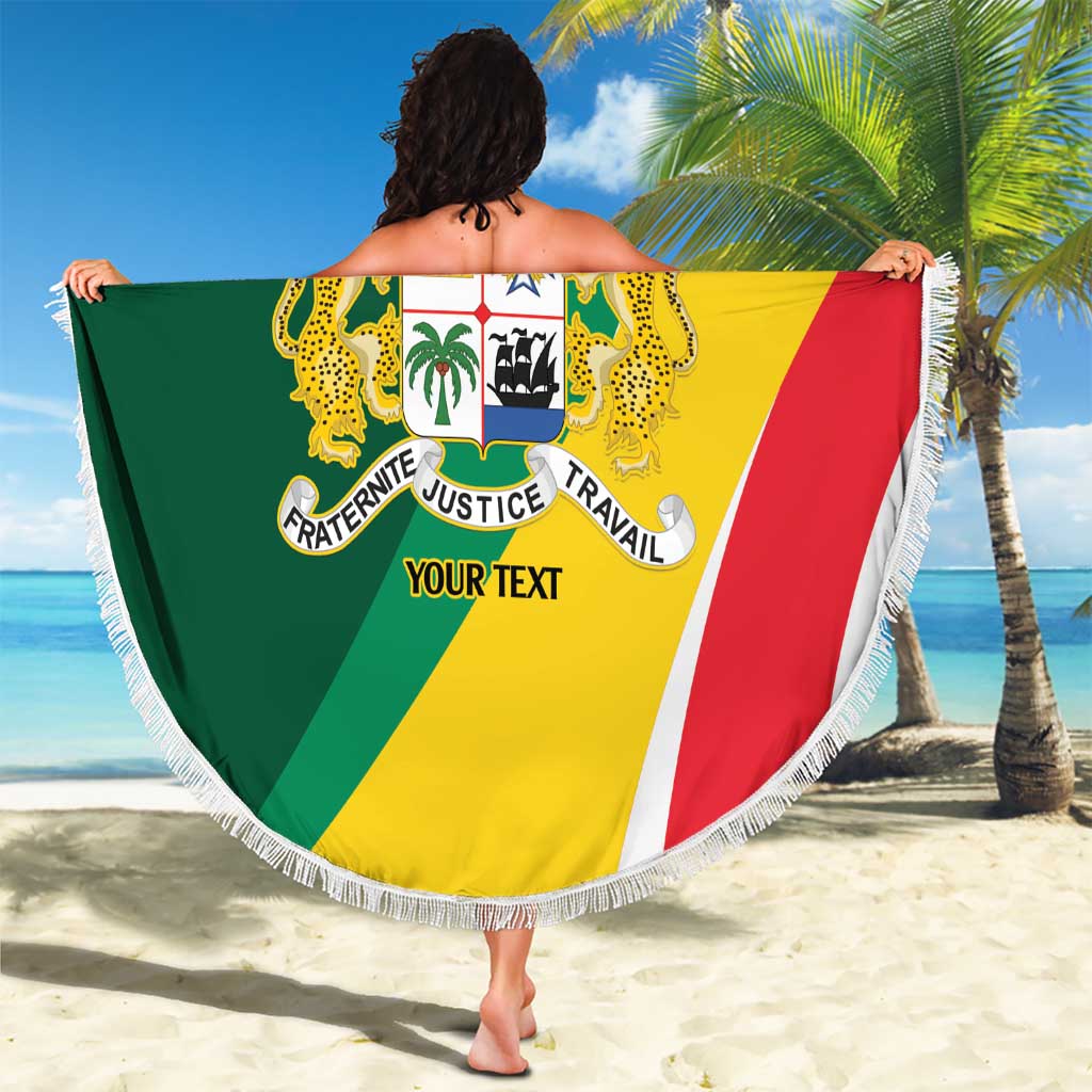 Benin Independence Day Personalized Beach Blanket Since 1960 Fraternite Justice Travail - Wonder Print Shop