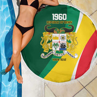 Benin Independence Day Personalized Beach Blanket Since 1960 Fraternite Justice Travail - Wonder Print Shop