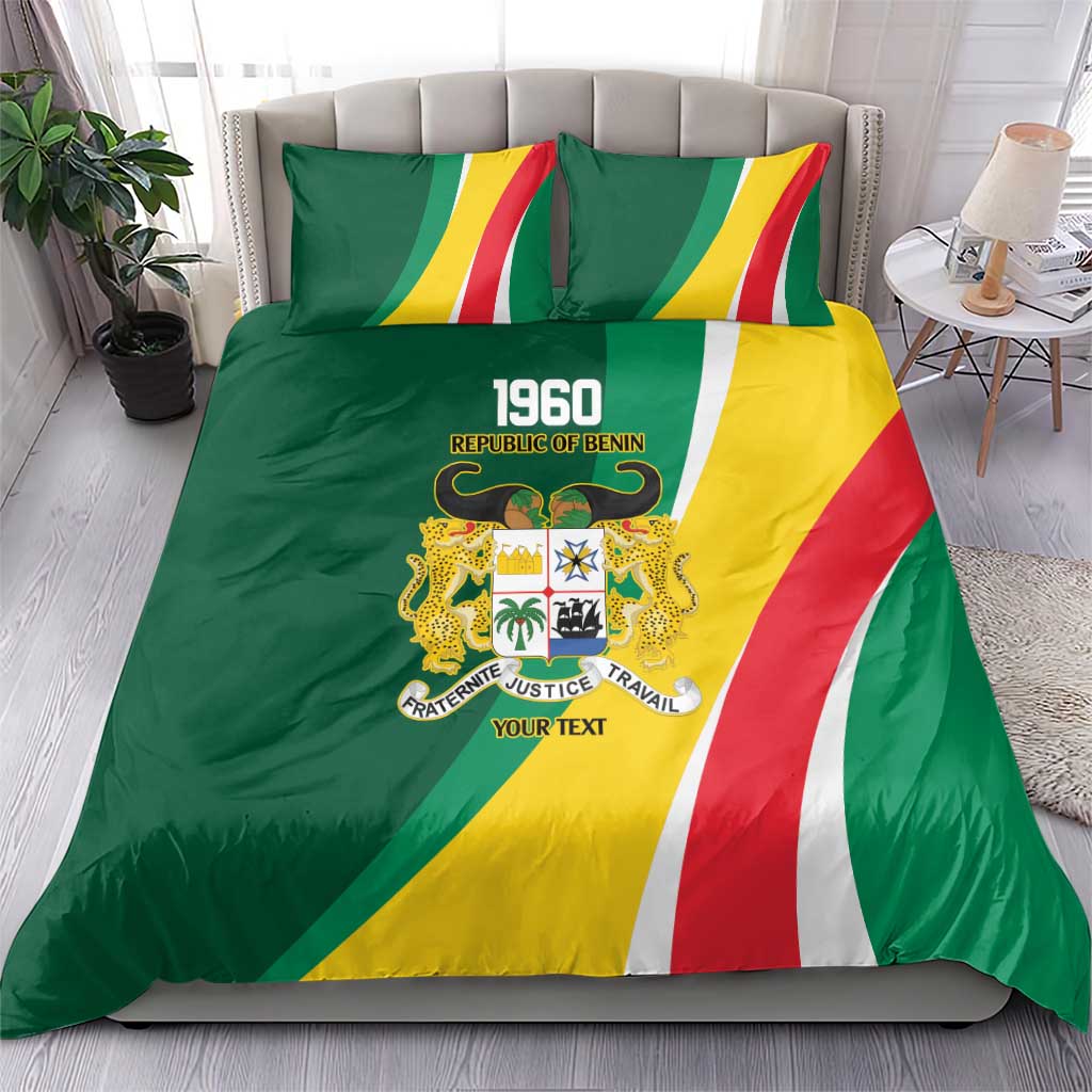 Benin Independence Day Personalized Bedding Set Since 1960 Fraternite Justice Travail - Wonder Print Shop