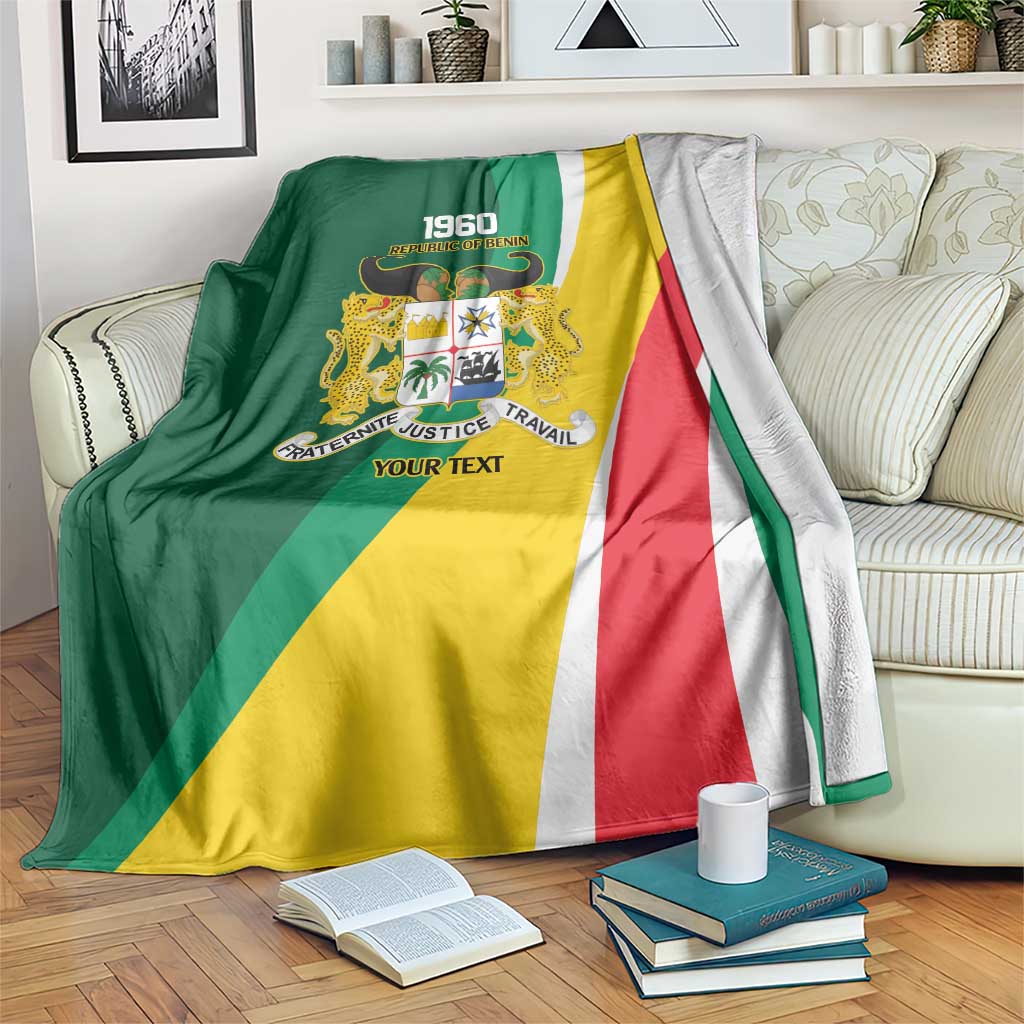 Benin Independence Day Personalized Blanket Since 1960 Fraternite Justice Travail - Wonder Print Shop