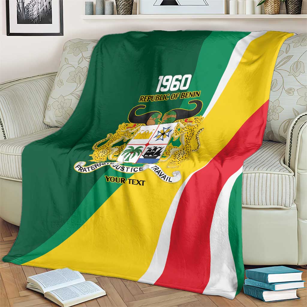 Benin Independence Day Personalized Blanket Since 1960 Fraternite Justice Travail - Wonder Print Shop