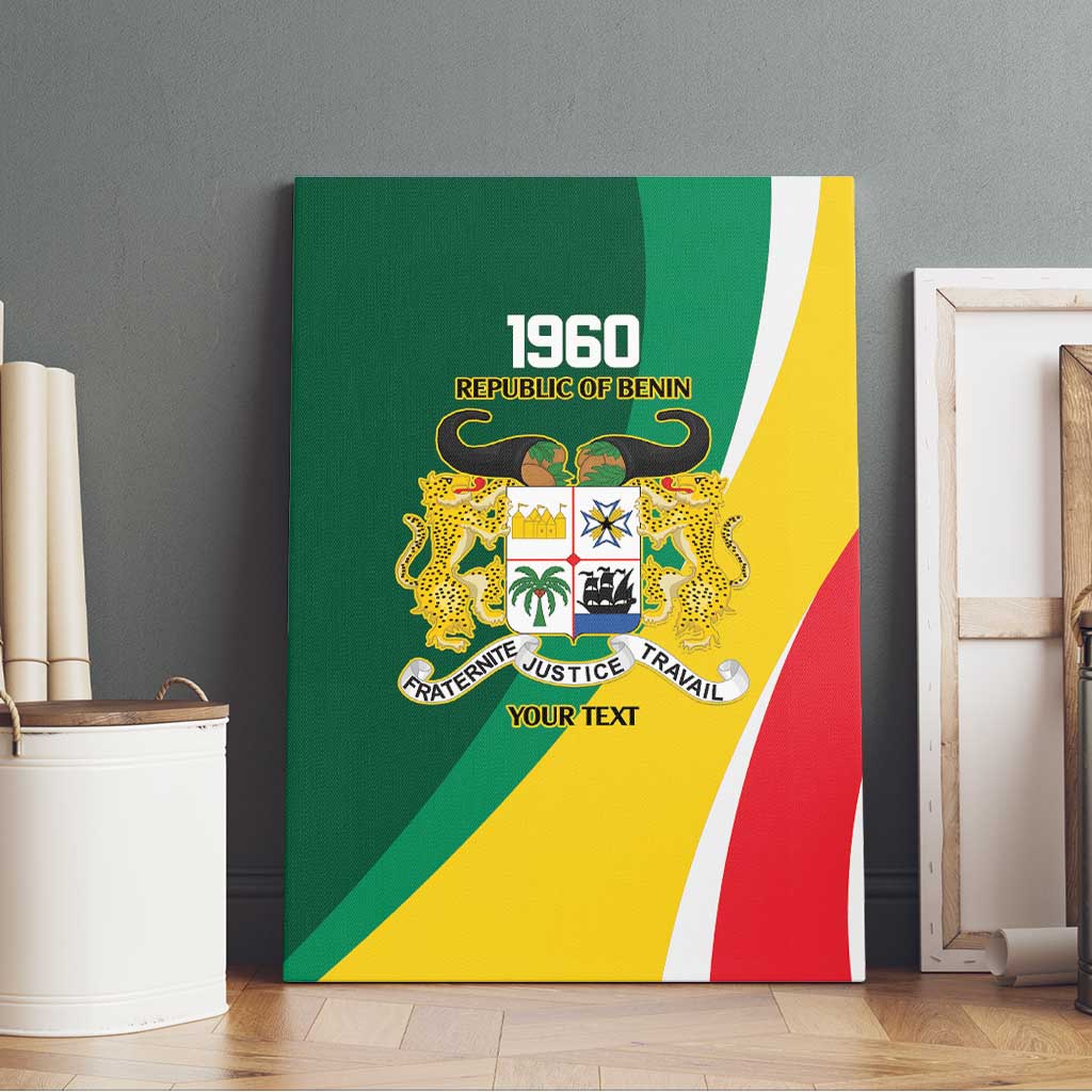 Benin Independence Day Personalized Canvas Wall Art Since 1960 Fraternite Justice Travail - Wonder Print Shop