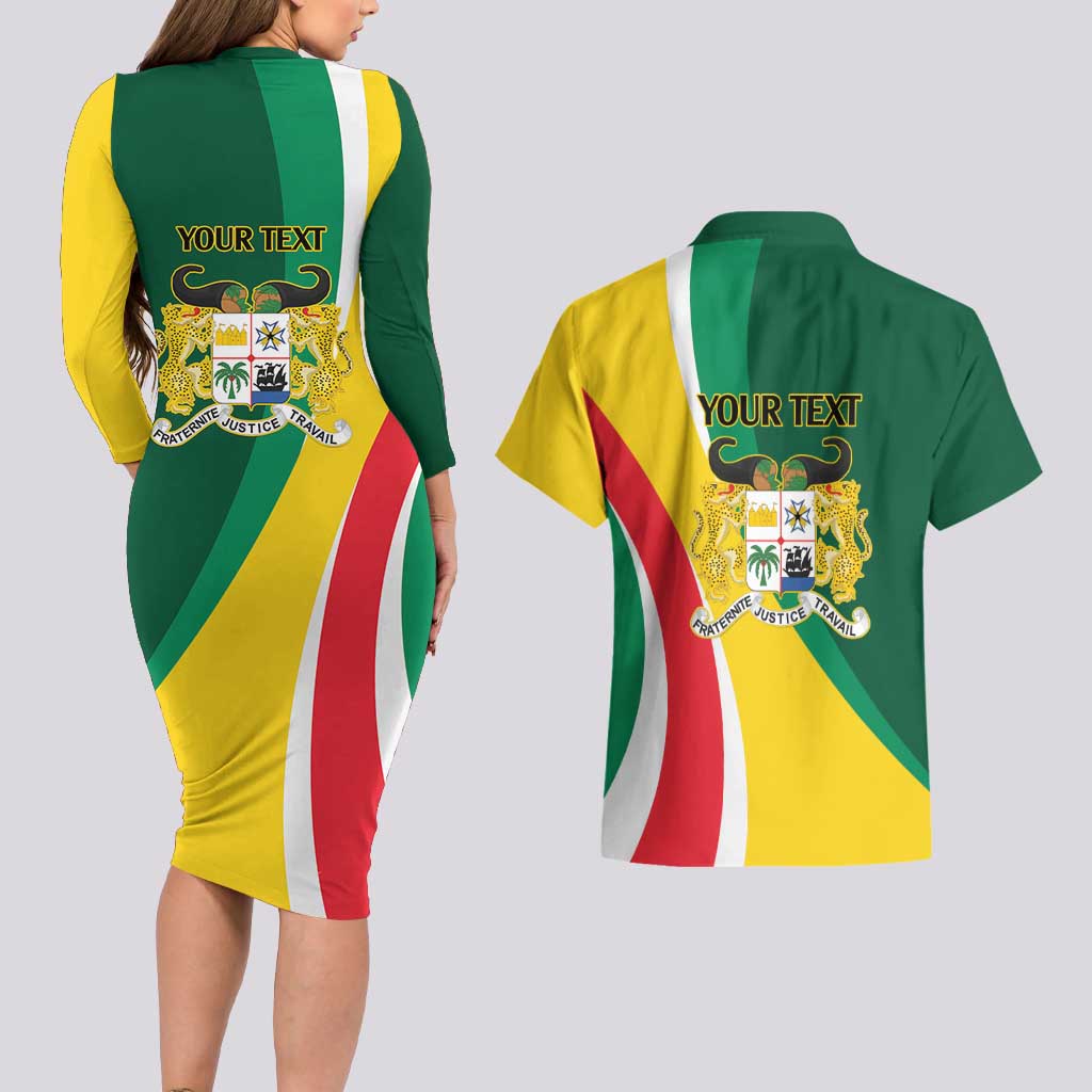 Benin Independence Day Personalized Couples Matching Long Sleeve Bodycon Dress and Hawaiian Shirt Since 1960 Fraternite Justice Travail - Wonder Print Shop