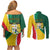 Benin Independence Day Personalized Couples Matching Off Shoulder Short Dress and Long Sleeve Button Shirt Since 1960 Fraternite Justice Travail - Wonder Print Shop