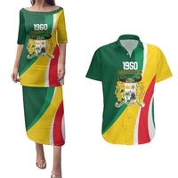 Benin Independence Day Personalized Couples Matching Puletasi and Hawaiian Shirt Since 1960 Fraternite Justice Travail - Wonder Print Shop
