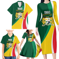 Benin Independence Day Personalized Family Matching Long Sleeve Bodycon Dress and Hawaiian Shirt Since 1960 Fraternite Justice Travail - Wonder Print Shop