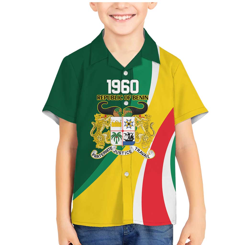 Benin Independence Day Personalized Family Matching Mermaid Dress and Hawaiian Shirt Since 1960 Fraternite Justice Travail - Wonder Print Shop