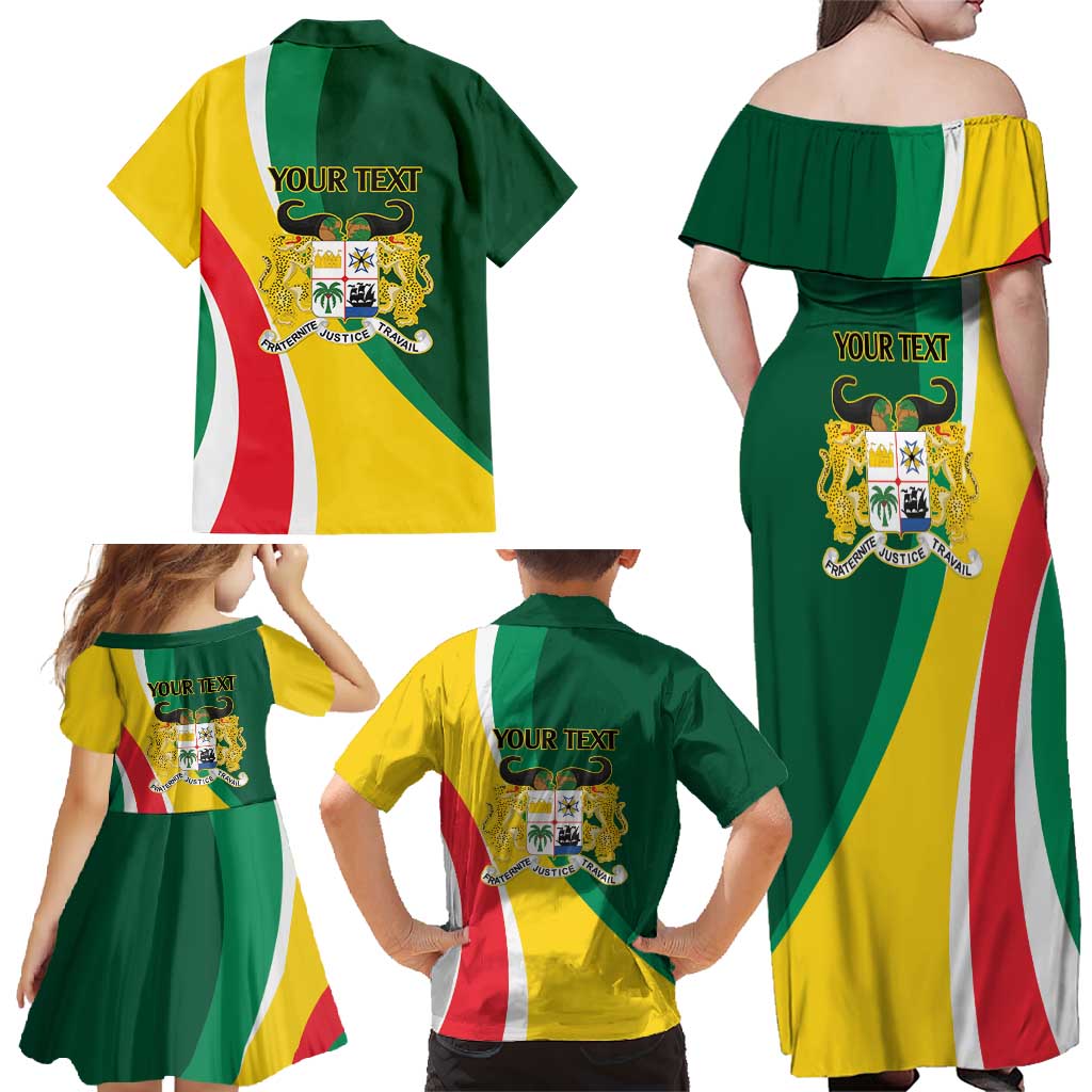 Benin Independence Day Personalized Family Matching Off Shoulder Maxi Dress and Hawaiian Shirt Since 1960 Fraternite Justice Travail - Wonder Print Shop