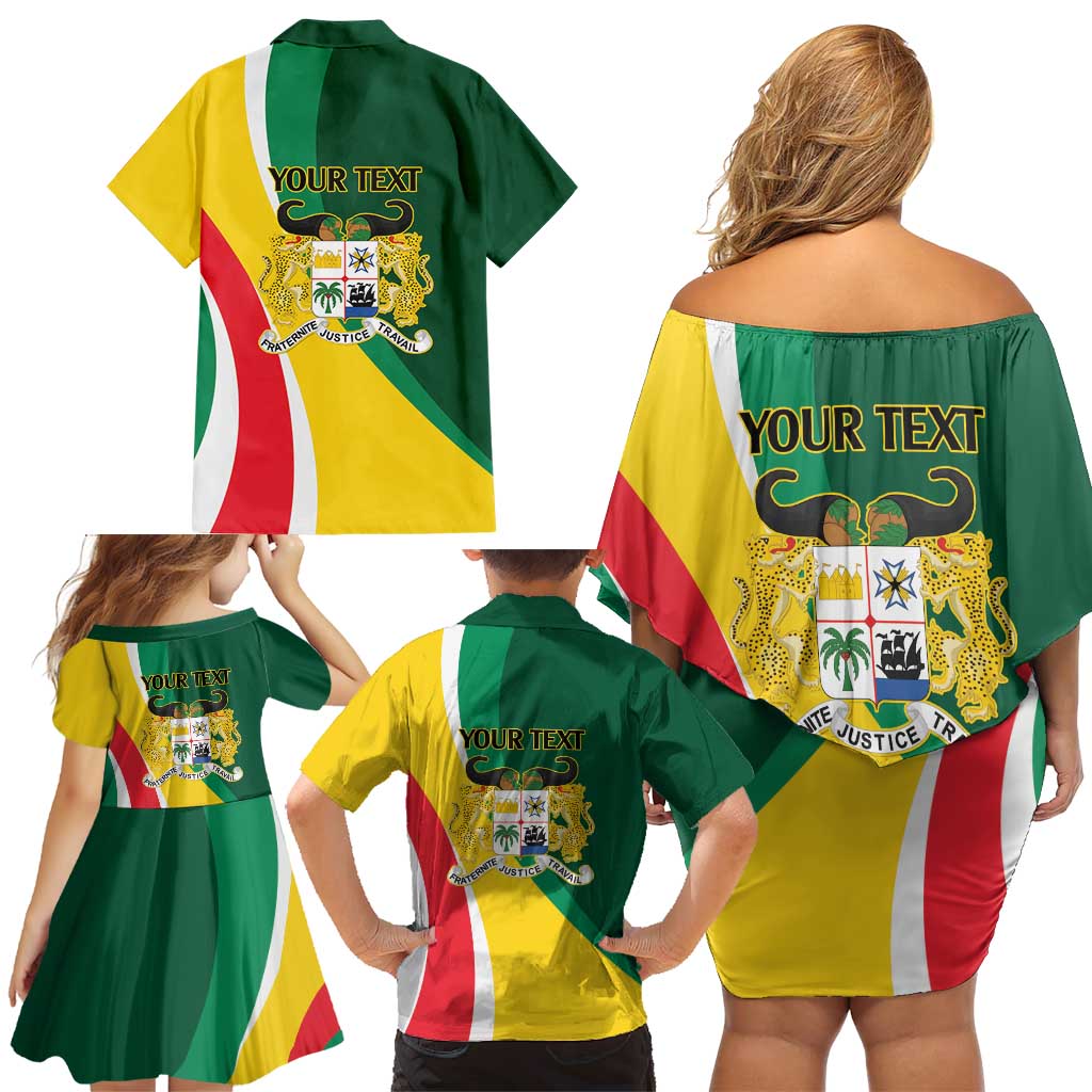 Benin Independence Day Personalized Family Matching Off Shoulder Short Dress and Hawaiian Shirt Since 1960 Fraternite Justice Travail - Wonder Print Shop