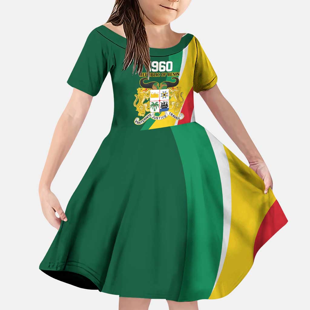 Benin Independence Day Personalized Family Matching Puletasi and Hawaiian Shirt Since 1960 Fraternite Justice Travail - Wonder Print Shop