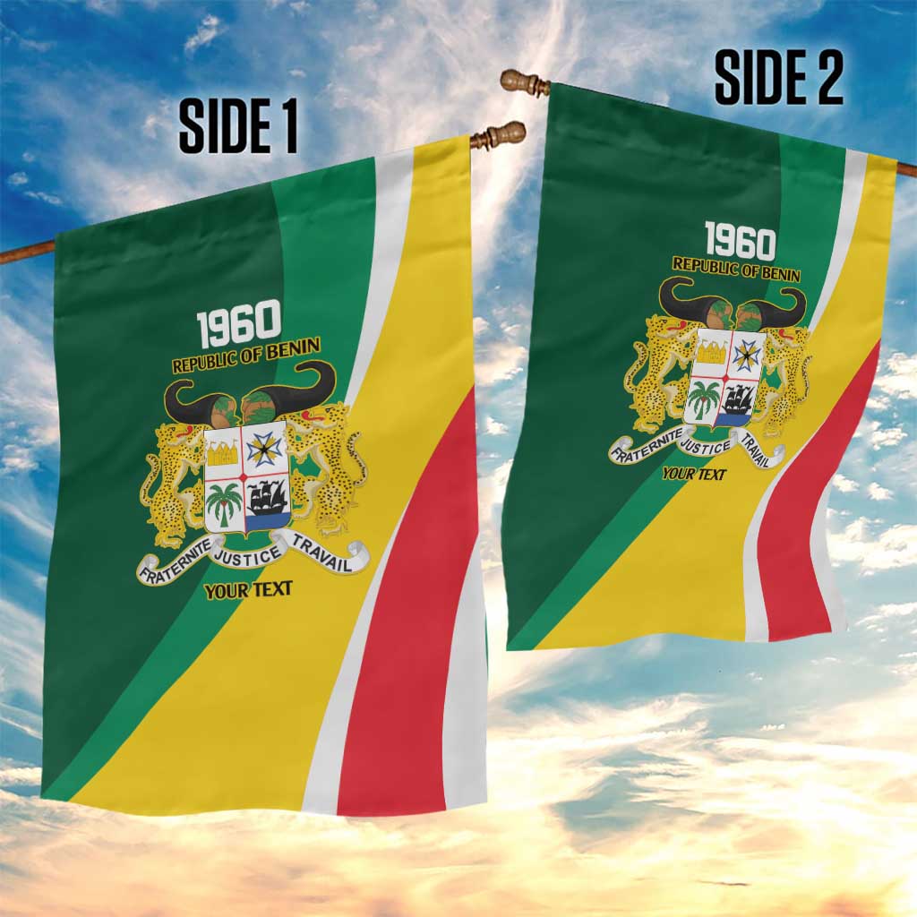 Benin Independence Day Personalized Garden Flag Since 1960 Fraternite Justice Travail - Wonder Print Shop
