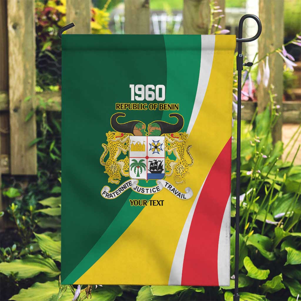 Benin Independence Day Personalized Garden Flag Since 1960 Fraternite Justice Travail - Wonder Print Shop