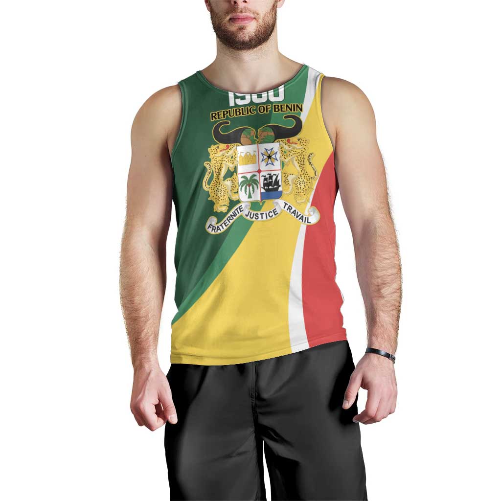 Benin Independence Day Personalized Men Tank Top Since 1960 Fraternite Justice Travail - Wonder Print Shop