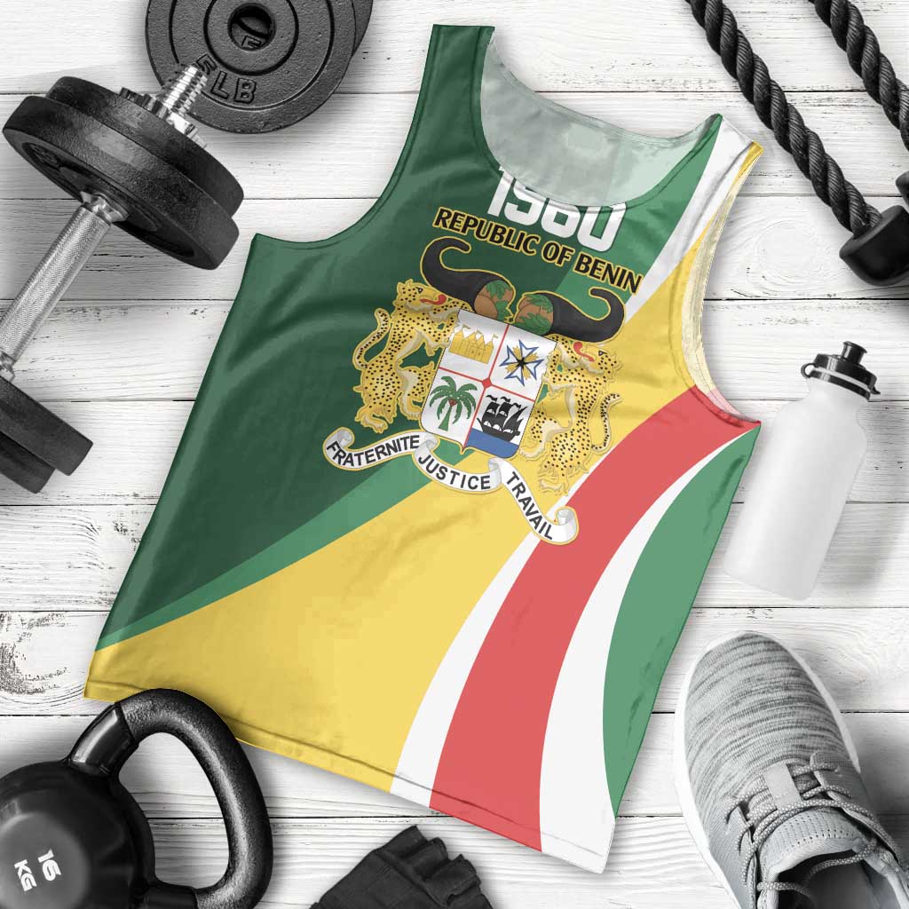 Benin Independence Day Personalized Men Tank Top Since 1960 Fraternite Justice Travail - Wonder Print Shop