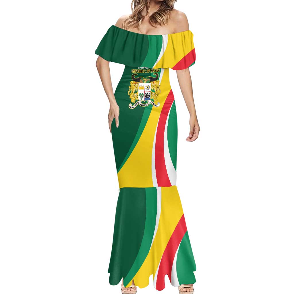 Benin Independence Day Personalized Mermaid Dress Since 1960 Fraternite Justice Travail - Wonder Print Shop