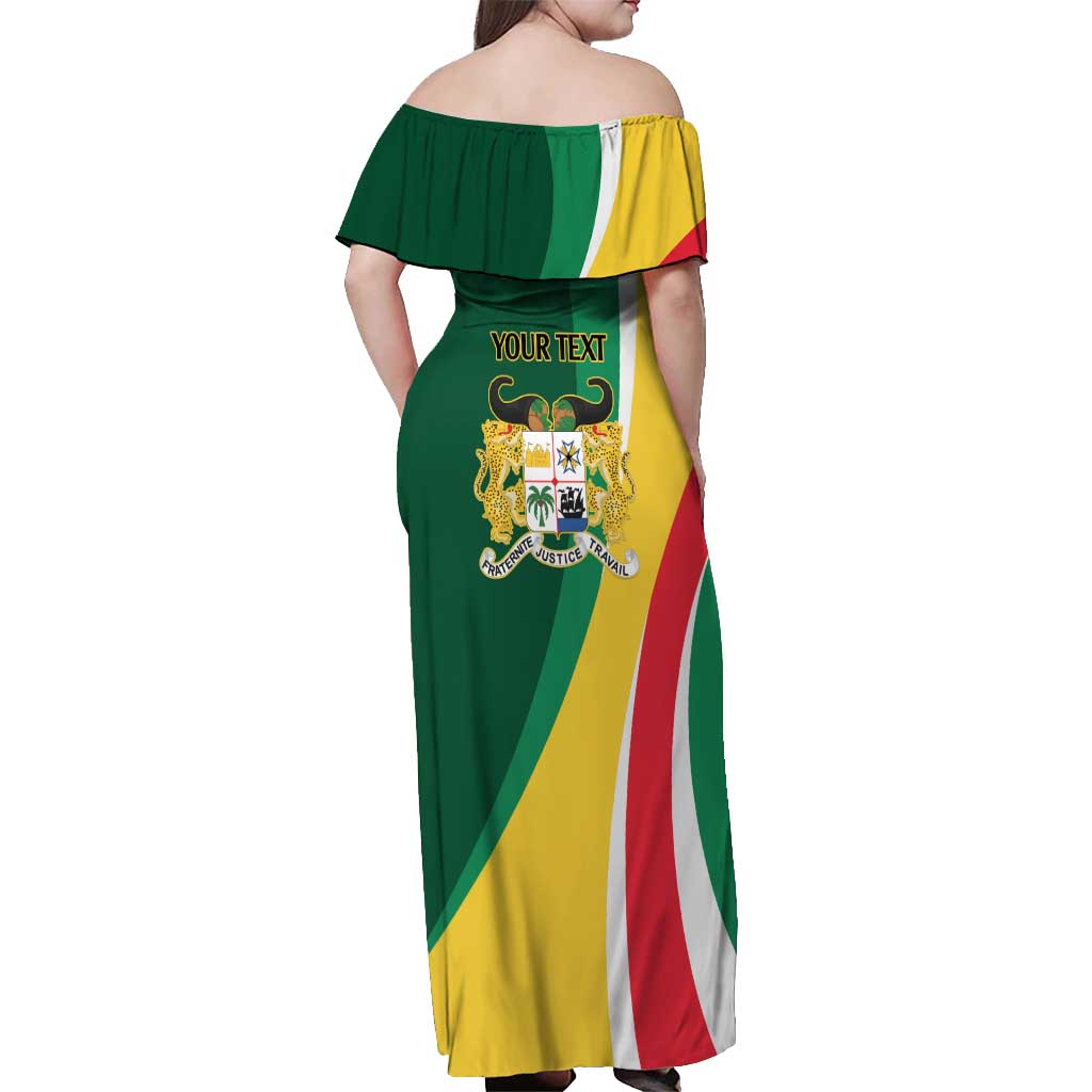Benin Independence Day Personalized Off Shoulder Maxi Dress Since 1960 Fraternite Justice Travail - Wonder Print Shop