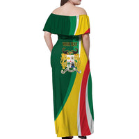 Benin Independence Day Personalized Off Shoulder Maxi Dress Since 1960 Fraternite Justice Travail - Wonder Print Shop