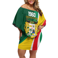Benin Independence Day Personalized Off Shoulder Short Dress Since 1960 Fraternite Justice Travail - Wonder Print Shop