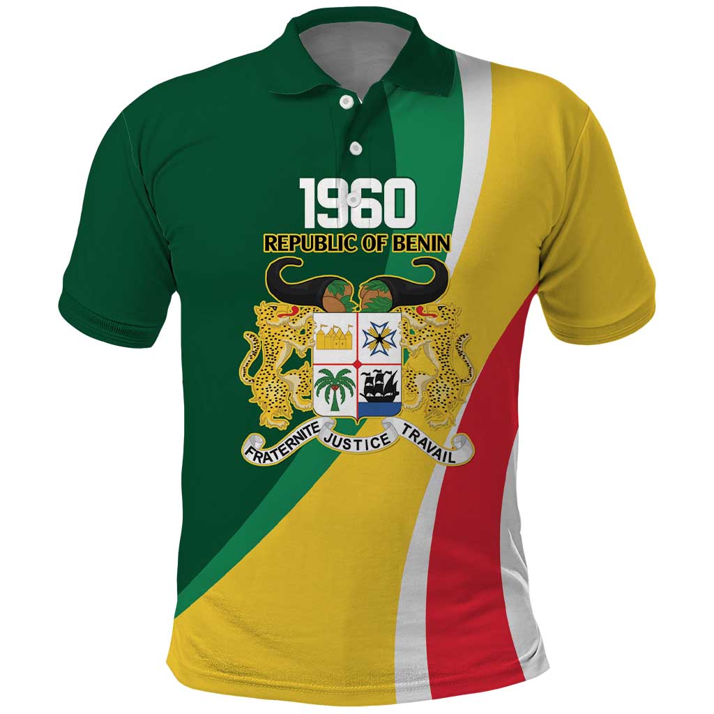 Benin Independence Day Personalized Polo Shirt Since 1960 Fraternite Justice Travail - Wonder Print Shop